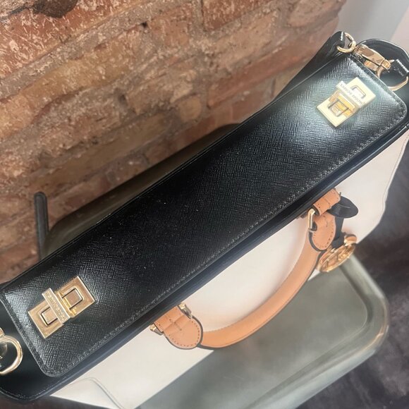 Henri Bendel West 57th Turnlock Satchel Colorblock - Picture 4 of 9